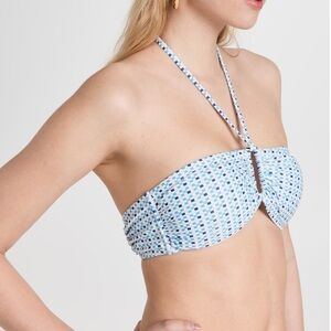 Mink Pink Swim Zephyr Bandeau Halter Bikini Top Sz M